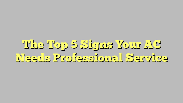 The Top 5 Signs Your AC Needs Professional Service