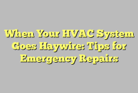 When Your HVAC System Goes Haywire: Tips for Emergency Repairs